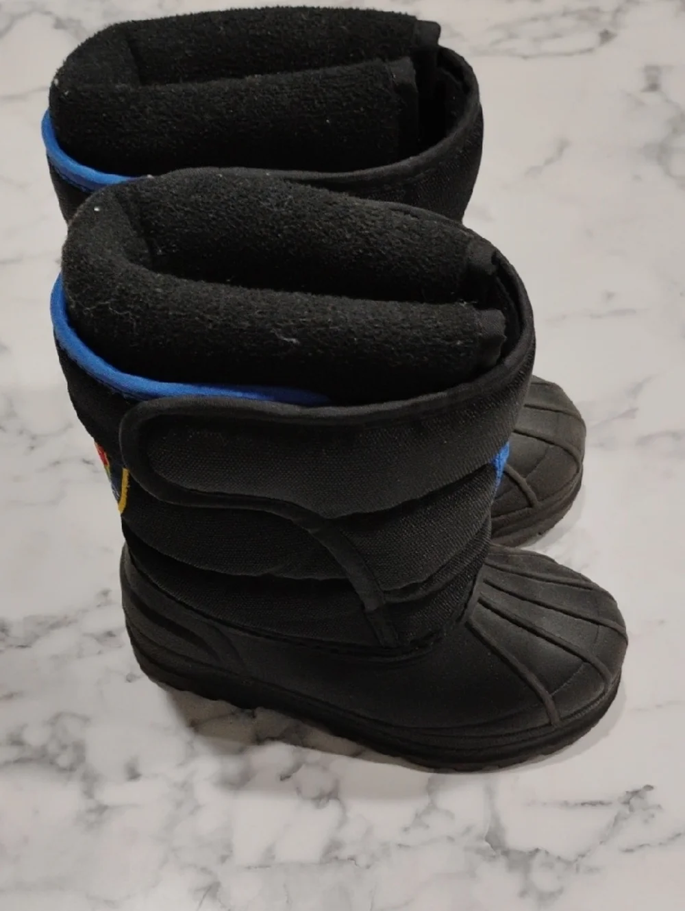 Polo by Ralph Lauren Black and Blue Kids Snow Boots Baby Size 7